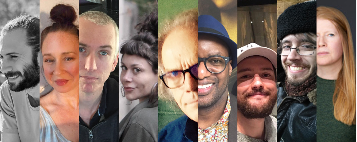 All of the poets shortlisted for Poem of the Year Contest in 2023 (9): Pete Smith, Michael Fraser, Lisa Martin, Lianne O’Hara, Larissa Andrusyshyn, Joseph Kidney, Dominique Bernier-Cormier, David Barrick and Damen O’Brien.